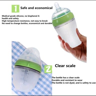 PIKO BELLO baby silicone feeding bottle anti-colic (BPA FREE)