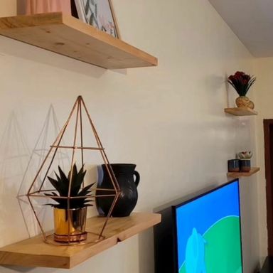 Natural Floating Shelves