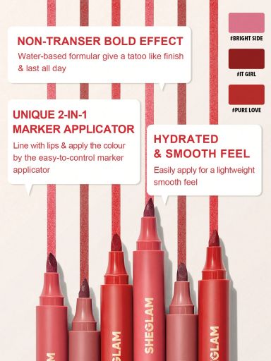 SHEGLAM Love Stained Lip Tint Marker - Pure Love