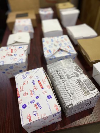 “FOODSTEPS” TAKEOUT BOXES -  7” x 5” x 3.5” 