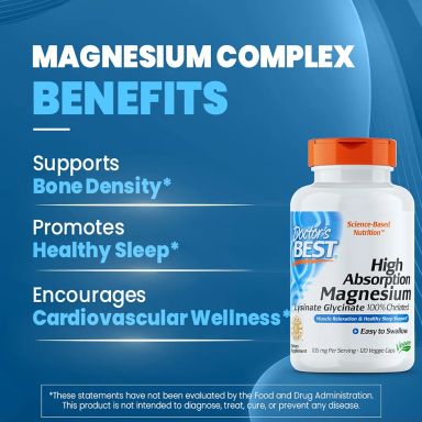 Doctor's Best High Absorbtion Magnesium 120 Tablets 