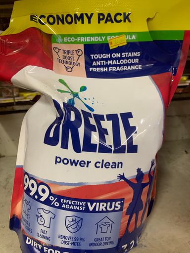 BREEZE POWER CLEAN LIQUID DETERGENT 3.2KG