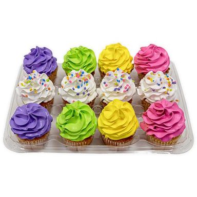 Memberˈs Selection Freshly Baked Vanilla Chocolate Cupcakes 12 Units