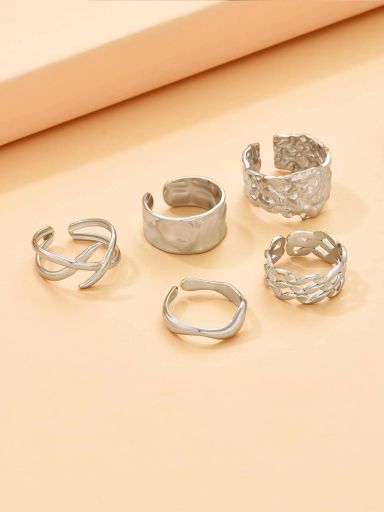 5pcs/set Chain Design Cuff Rings