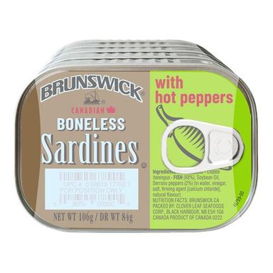 Brunswick Boneless Sardines in Oil and Hot Pepper 5 pcs / 106 g