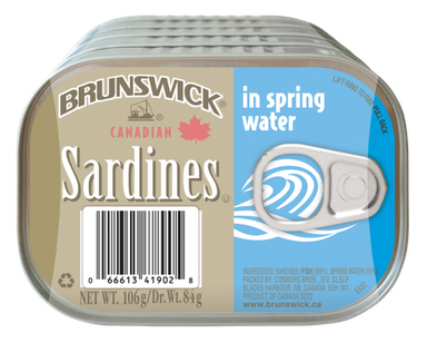 Brunswick Sardines in Water 5 Units / 106 g / 2.7 oz