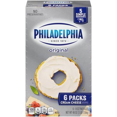 Philadelphia Cream Cheese 6 Units 227 g / 8 oz