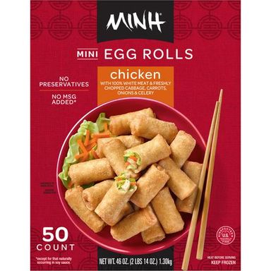 Minh Chicken Egg Rolls 50 Units / 26 g / 0.92 oz