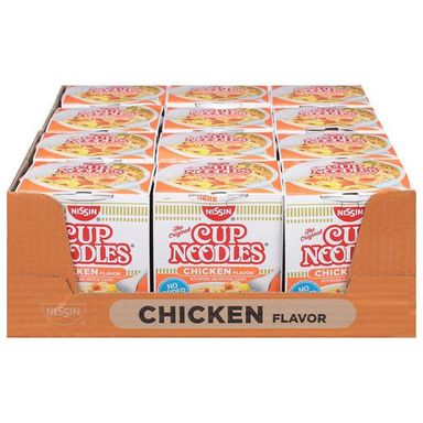 Nissin Cup Noodles Chicken 12 Units / 64 g / 2.25 oz