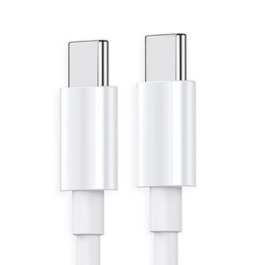 White 1m Ultra Fast Charging Durable Type-C To Type-C Charging Cable