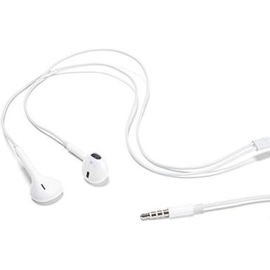 Wired InEar White Earphones With Microphone and Volume Control - WHITE