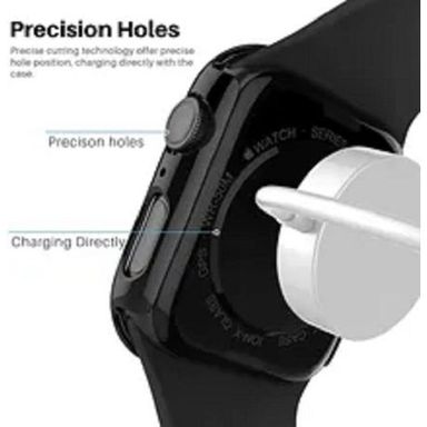 45mm Watch Cover and Screen Protector for Apple - Black