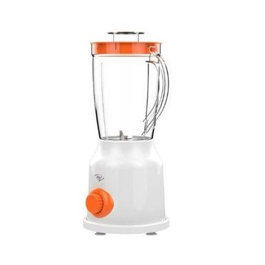 Compact 2-Speed Blender with Pulse Function, 1.5L - White & Orange