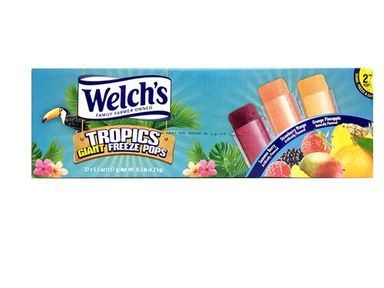 Welch's Giant Assorted Flavor Frozen Popsicles 27 Units / 5.5 oz