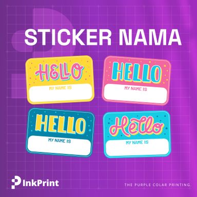 Sticker Nama 20pc
