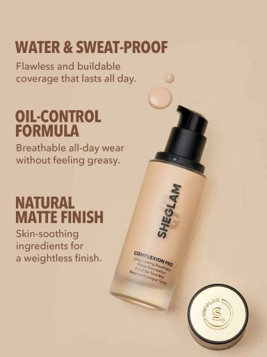 SHEGLAM Complexion Pro Long Lasting Breathable Matte Foundation - Chantilly