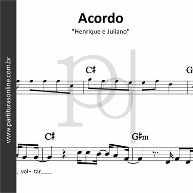 Acordo • Henrique e Juliano  