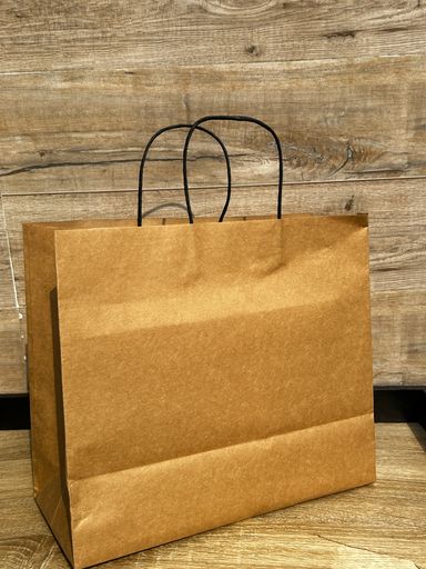 BROWN DELIVERY CARRIER BAGS - 11.5 x 13.5 x 6 - CARTON OF 100 BAGS  
