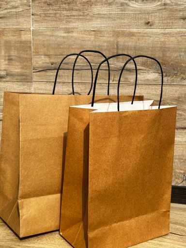 BROWN DELIVERY CARRIER BAGS - 11.5 x 13.5 x 6 - CARTON OF 100 BAGS  