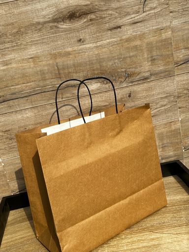 BROWN DELIVERY CARRIER BAGS - 11.5 x 13.5 x 6 - CARTON OF 100 BAGS  
