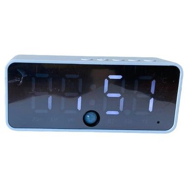 Battery Powered Digital Alarm Clock with Bluetooth Speaker Built In