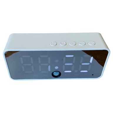 Battery Powered Digital Alarm Clock with Bluetooth Speaker Built In