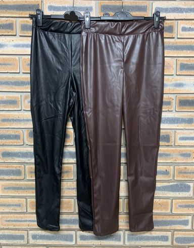 Lds woolwich Pu leather Legging-Brown 