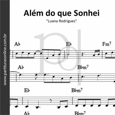 Além do que Sonhei • Luana Rodrigues 