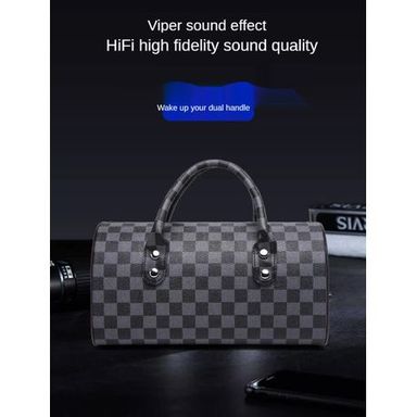 Rechargeable Handbag Wireless Bluetooth Speaker LED Karaoke Speaker - Black