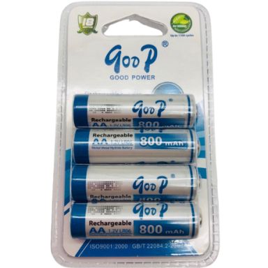 Goop Premium AA Rechargeable Batteries 800mAh x 4