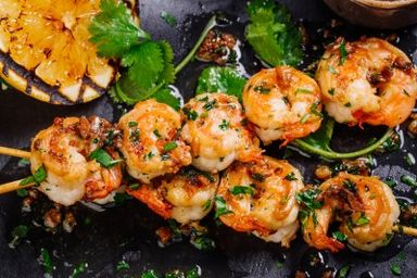 Brochette de gambas