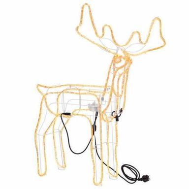 1.2m LED Animated Standing Reindeer with Moving Head - Multicoloured