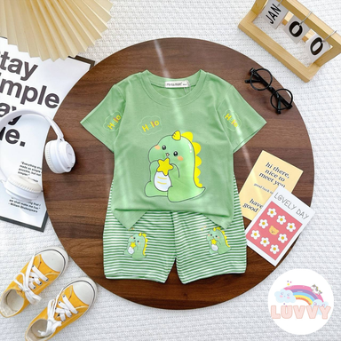 [156] Cartoon Short Sleeve Play Set (90~120)