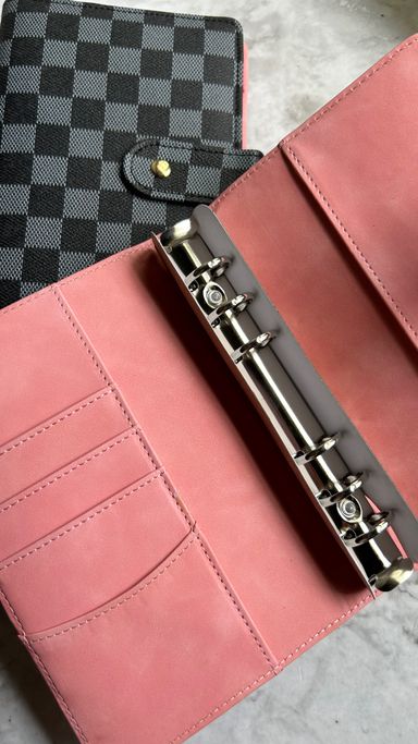 PU Leather Checkered Binder Set 