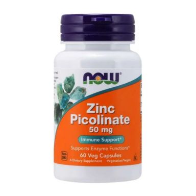 NOW Zinc Picolinate 50 mg 60 Capsules