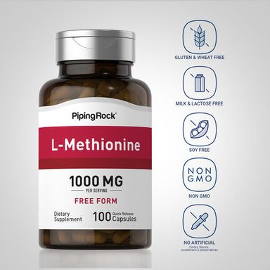 Piping Rock L-Methionine 1000 mg 100 Capsules 