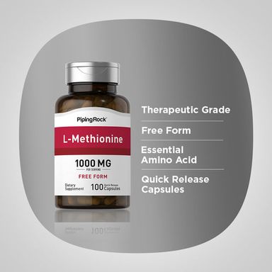 Piping Rock L-Methionine 1000 mg 100 Capsules 