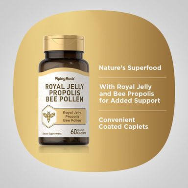 Piping Rock Royal Jelly Propolis Bee Pollen 60 Capsules 