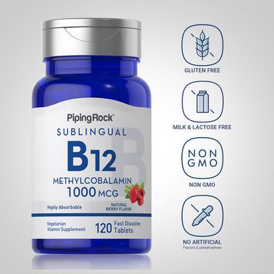 Piping Rock Sublingual B12 1000 mcg 120 Tablets 