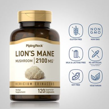 Piping Rock Lion's Mane 2100 mg 90 Capsules 