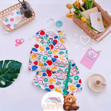 [161] Sleeveless Polo & Skorts Play Set (80~120)