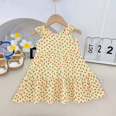 [167] Ruffle Cross Back Tiered Dress (3T~8T)