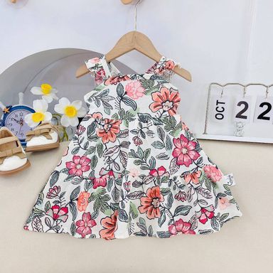 [167] Ruffle Cross Back Tiered Dress (3T~8T)