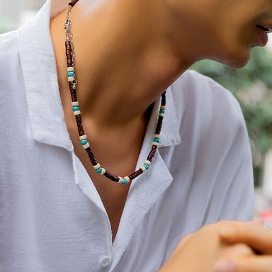 mix coconut with nice colours necklace 