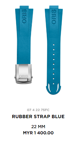 Rubber Strap Blue Size 22