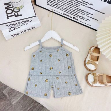 [162] Ribbed Sleeveless Play Set (80~130)