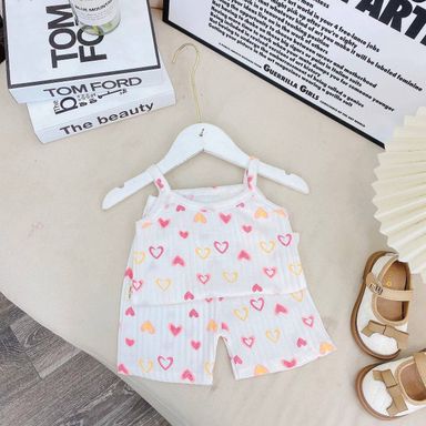 [162] Ribbed Sleeveless Play Set (80~130)