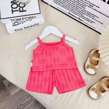 [162] Ribbed Sleeveless Play Set (80~130)