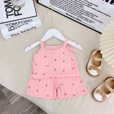 [162] Ribbed Sleeveless Play Set (80~130)