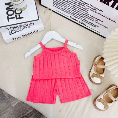 [162] Ribbed Sleeveless Play Set (80~130)